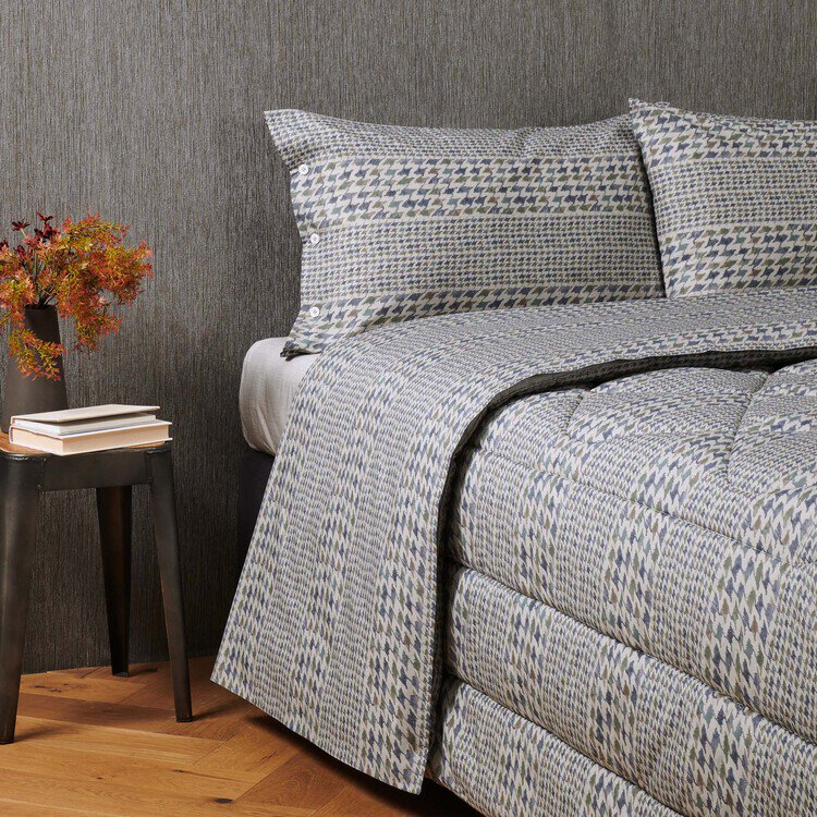 Completo Letto In Percalle Claire - Collezione Notti Blu, Modello LAGUNA, 100% Cotone